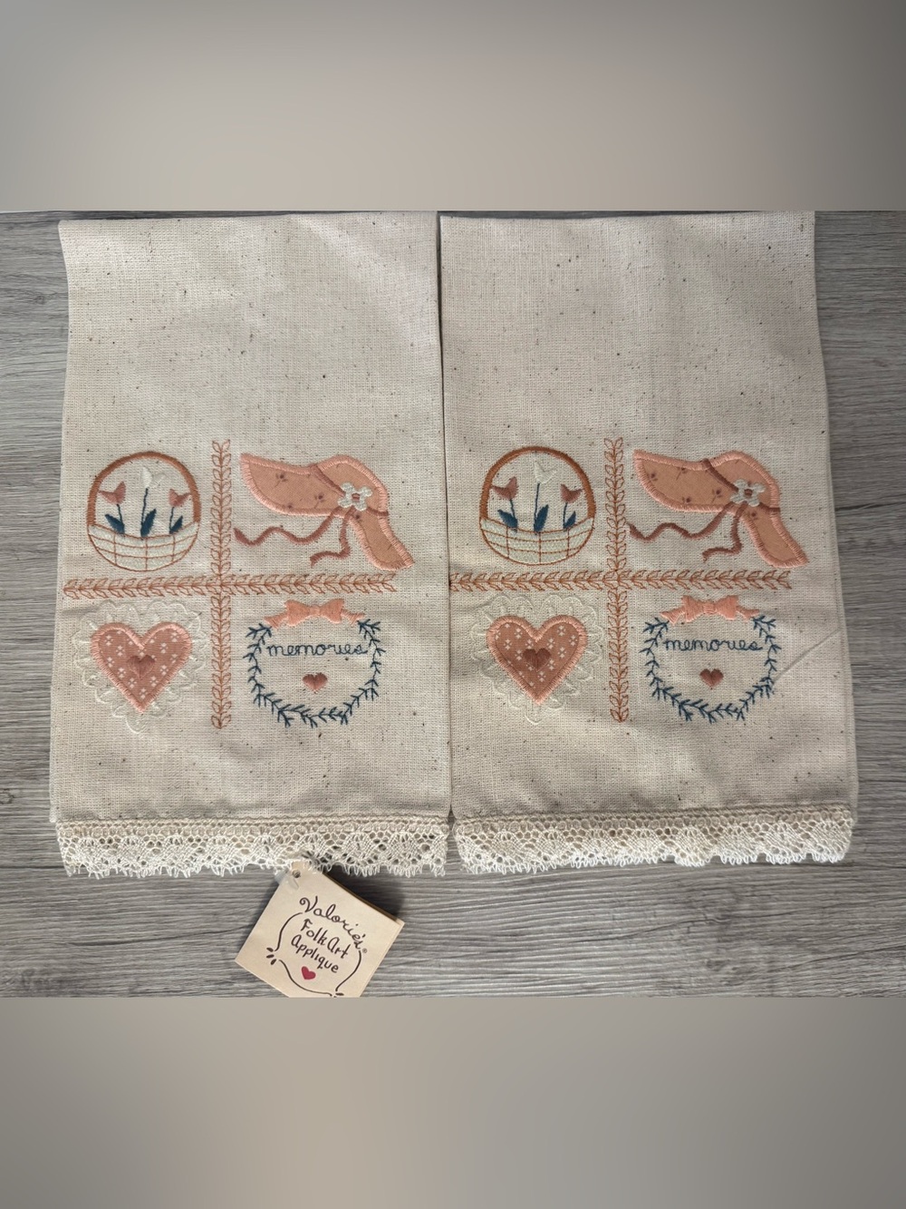 Vintage Valorie’s Folk Art Linen Tea Towels